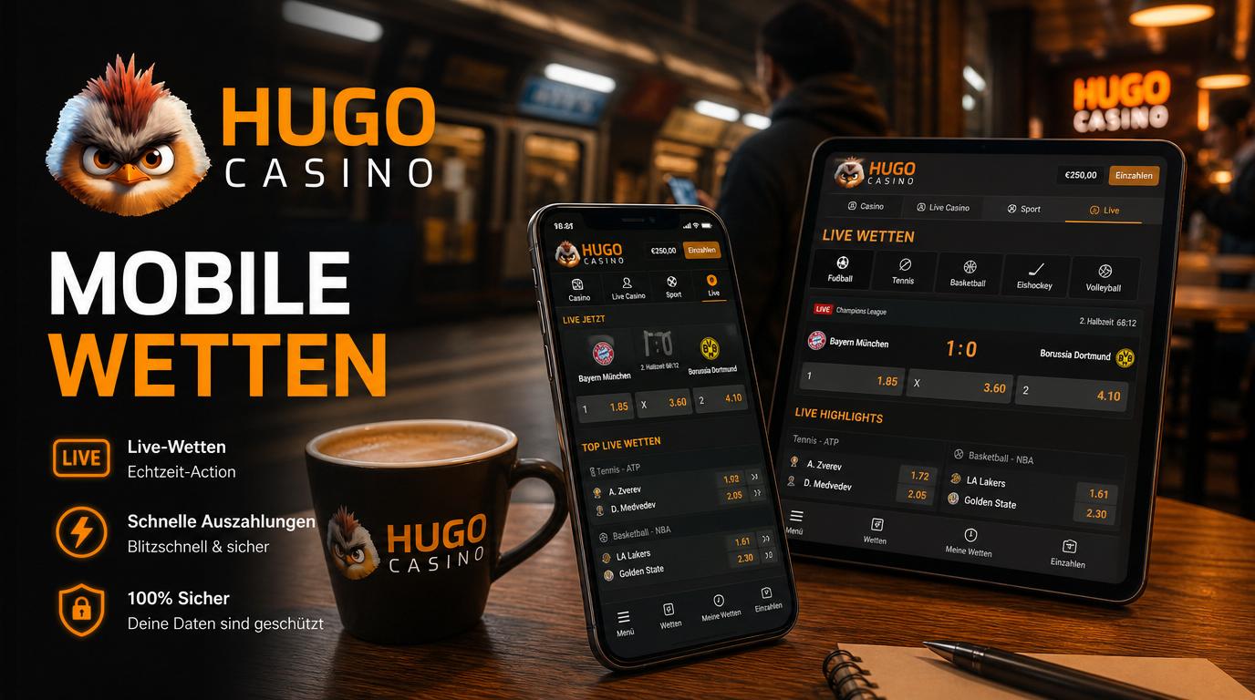 Ein Smartphone mit Casino-App, Deutschlandflagge im Hintergrund.