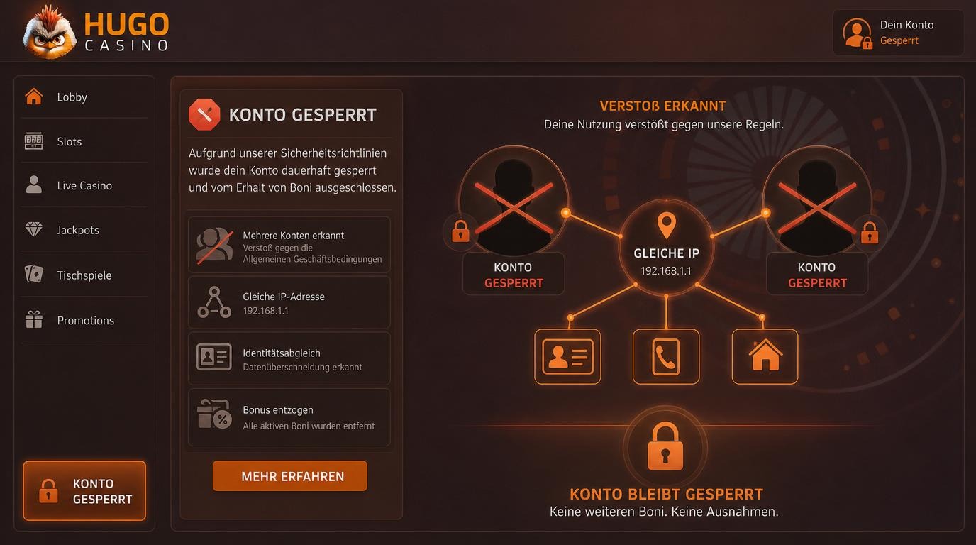 Symbol für Doppelaccounts, IP-Netzwerk, Identitätsnachweis und Sperre